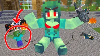Monster School : Giant Zombie Girl - Love Story - Minecraft Animation