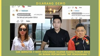 NOVi tidak tinggal terus serang kuasa Hukum AGUS