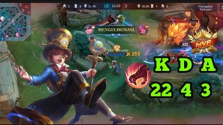 22 Kill !!! Harley gameplay mengamuk di Land of Dawn | MLBB Mobile Legend