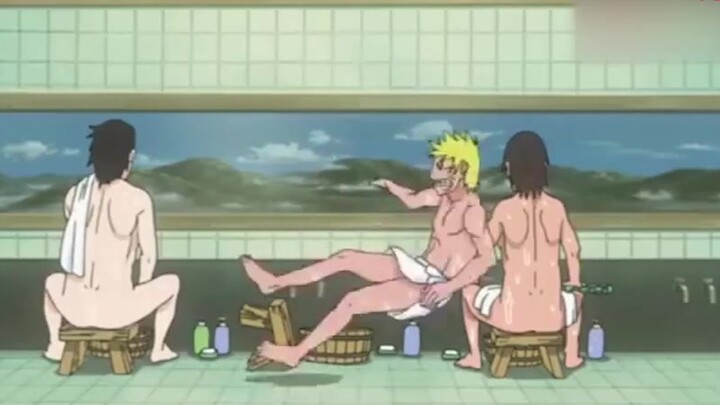 Naruto - Naruto mandi bersama teman-temannya dan ditakuti oleh tubuh bagian bawah Shino!