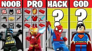 Minecraft Battle: Noob vs PRO vs HACKER vs GOD : SUPER LEGO CRAFTING Challenge / Animation