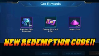 NEW REDEMPTION CODE! FREE REWARDS MOBILE LEGENDS