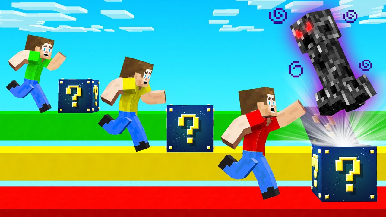 MINECRAFT 1v1v1 ASTRAL LUCKY BLOCK RACE! (vs Friends) - Bilibili