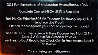 [30$]Fundamentals of Ericksonian Hypnotherapy Vol. III Course download