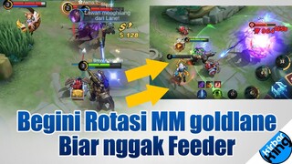 Gini Cara Rotasi MM Goldlane Biar Gak Feeder. Contohnya kalo pake Irithel