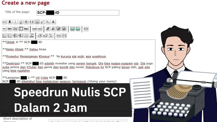 SPEEDRUN NULIS SCP DALAM 2 JAM EDISI KENA VIOLATION - SCP FOUNDATION INDONESIA