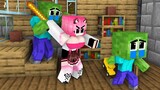 Monster School: Baby Zombie and Neighbor's Little Sister Wolf Girl - Sad Story - Minecraft Animation