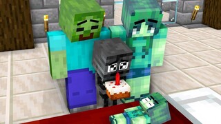 Monster School Best Brother Wither Black ในครอบครัว Zombie - Sad Story - Minecraft Animation