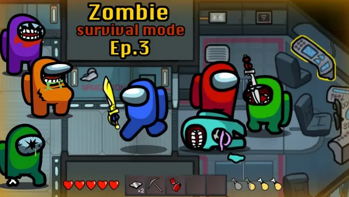 Survival Mode 🛠 Among Us Zombie Ep 3 - FIGHTS - Animation