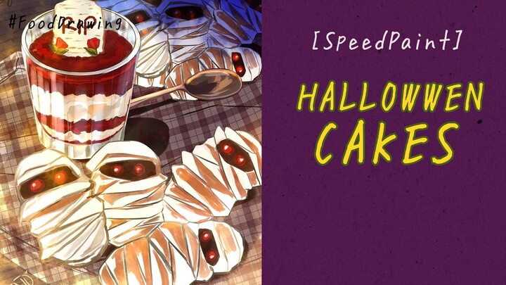 [timelapse] Halloween Cake - Foodlustrationara