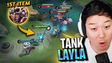 Picked Layla and get a tank item first and this was crazy game | Mobile Legends