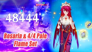 Rosaria & Pale Flame 4 Set Physical Build Damage Showcase - Genshin Impact