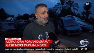 Un român din Spania a povestit pentru Antena 3 momentul când apele au măturat totul