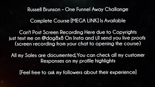 Russell Brunson Course One Funnel Away Challange download