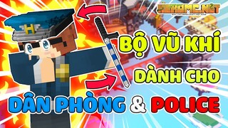 HEROMC Bedwars | BỘ VŨ KHÍ QUYỀN LỰC DÀNH CHO DÂN PHÒNG VÀ POLICE TRONG BEDWARS - HOME ALONE #24