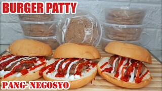 BURGER NA PANG-NEGOSYO | HOW TO MAKE BURGER PATTY | HOMEMADE | PATOK NA NEGOSYO SA MALIIT NA PUHUNAN