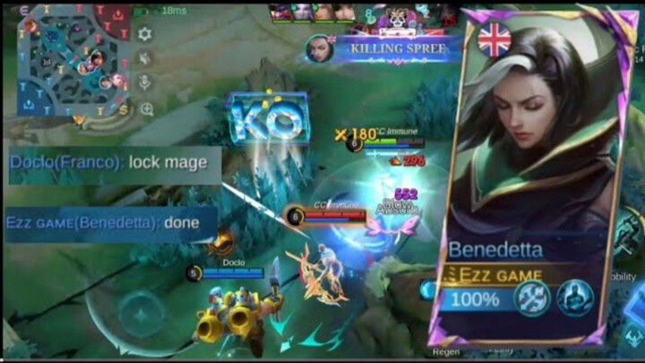 TEST MAIN BENEDETTA DI RANK MALAH NGEBANTAI | BENEDETTA hero susah?? #mobilelegends #MLBBID