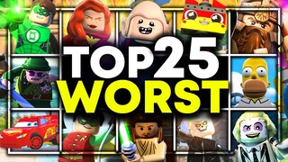 Top 25 WORST Characters In LEGO Games