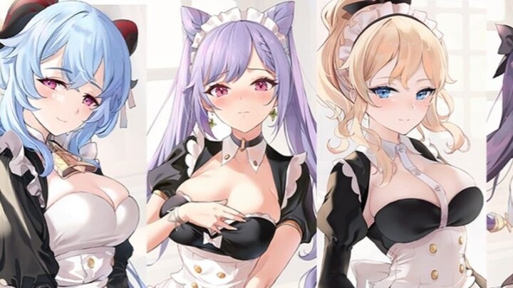 [Genshin Impact] Noelle, look, my maid group!!