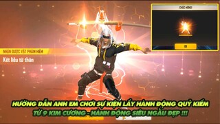 FREE FIRE | HƯỚNG DẪN ANH EM CHƠI SỰ KIỆN LẤY HÀNH ĐỘNG QUỶ KIẾM DẠ XOA TỪ 9 KIM CƯƠNG - CỰC NGẦU !