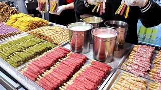 10 ! How Colorful Crunchy Choco Stick is made Korean Dessert