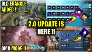 2.0 UPDATE 😱 FINALLY OLD ERANGEL ADDED / GET FREE 600 CHARACTER VOUCHERS EVENT IN BGMI / FREE FALCON