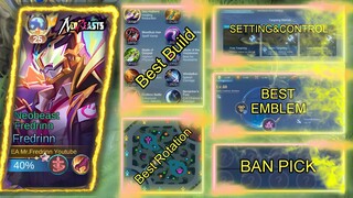 New Season! New Fredrinn! FUL AD! Fredrinn Best Build and Amblem for New Season | Mobile Legends