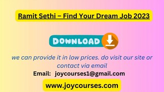 Ramit Sethi – Find Your Dream Job 2023