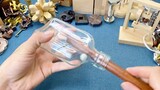 Increasing difficult bottle puzzle, take out the stick without ball