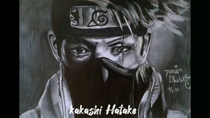 Kakashi Hatake II BlackandWhite Sketch II Ninja Peniru
