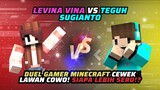 Levina Vina vs Teguh Sugianto: Gamer Minecraft Cewek Lawan Cowok!? Siapa Lebih Seru Ditonton? #short