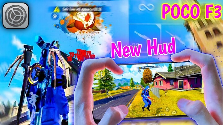 HUD & SETTINGS 👽 POCO F3 SETTINGS ⚙️ HUD + DPI + SENSI [FREE FIRE HIGHLIGHT]