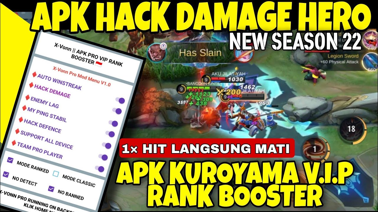 Cheat 1 Hit Main di Ranked! - Mobile Legends 