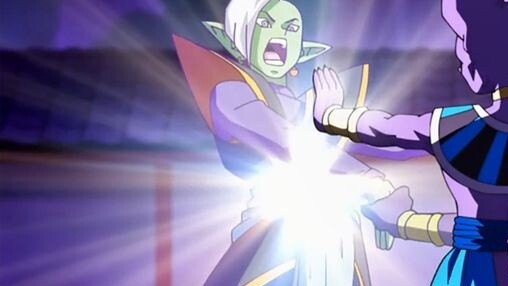 Zamasu ingin membunuh Kaiowen, tapi ditangkap oleh Beerus.