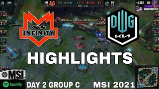 Highlights INF vs DK Day 2 MSI 2021 Group C Infinity Esports vs Damwon Kia