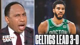 First Take | Stephen A. reacts to Celtics win it in Brooklyn & take a commanding 3-0 lead on Nets!