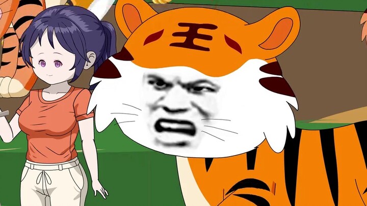 The reborn tiger king gives a greeting gift to the new shit scooper!