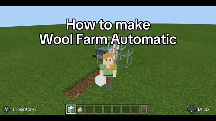 How to make Wool Farm Automatic Simple In MCPE