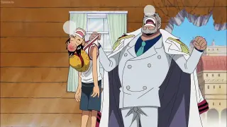 Garp and Luffy fight in their sleep surprising everyone || ONE PIECE