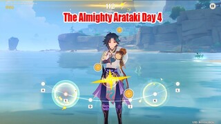 The Almighty Arataki Day 4 Devotion of the Keeper Thoma Theme Max 258 Combo X1.5 Speed