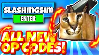 ALL NEW SECRET *🐯FLOPPA + KRAKEN HUNT🐙* UPDATE CODES In Roblox Slashing Simulator Codes !