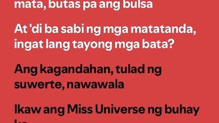 Ikaw Ang Miss Universe ng Buhay Ko by Andres Mulach (full lyrics)