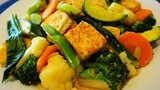 Stir fry veggies with tofu vegan vegetarian,cauliflower,broccoli,carrot