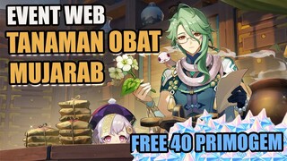 Event Web Baizhu Tanaman Obat Mujarab | FREE 40 PRIMOGEM【Genshin Impact】