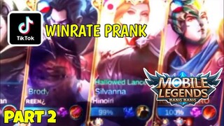 FAKE WINRATE PRANK ML TIKTOK [PART 2]