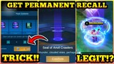 TRICK! HOW TO GET RECALL EPIC "SEAL OF ANVIL" USE PROMO DIAMOND - MLBB