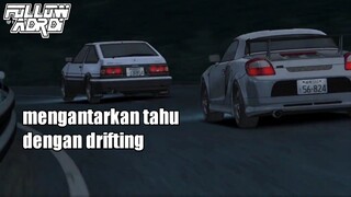 mc satu ini seorang anak penjual tahu yng jago drifting(review anime INITIAL D)