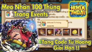 Mẹo Nhận 100 Thùng Bia Sự Kiện News Và Tặng Giftcode Tứ Hoàng Shanks - Huyền Thoại Hải Tặc