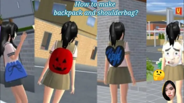 How to make backpack and Shoulder bag |Sakura school simulator |tutorial #4