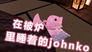 在被窝里睡着的Johnko～